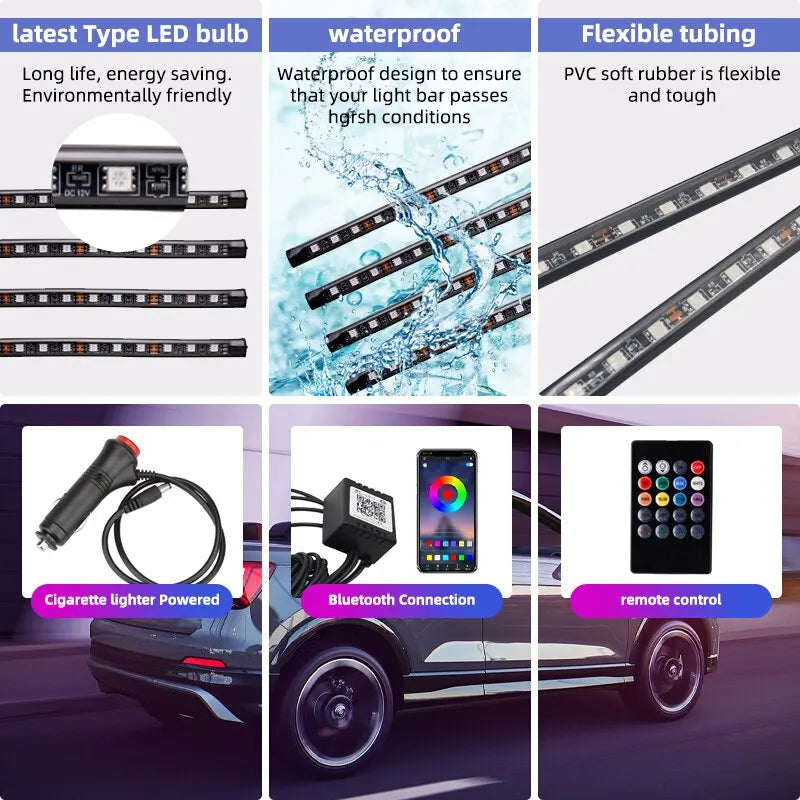 LED RGB Interior Auto – Control prin Telefon / Voce 🚗✨